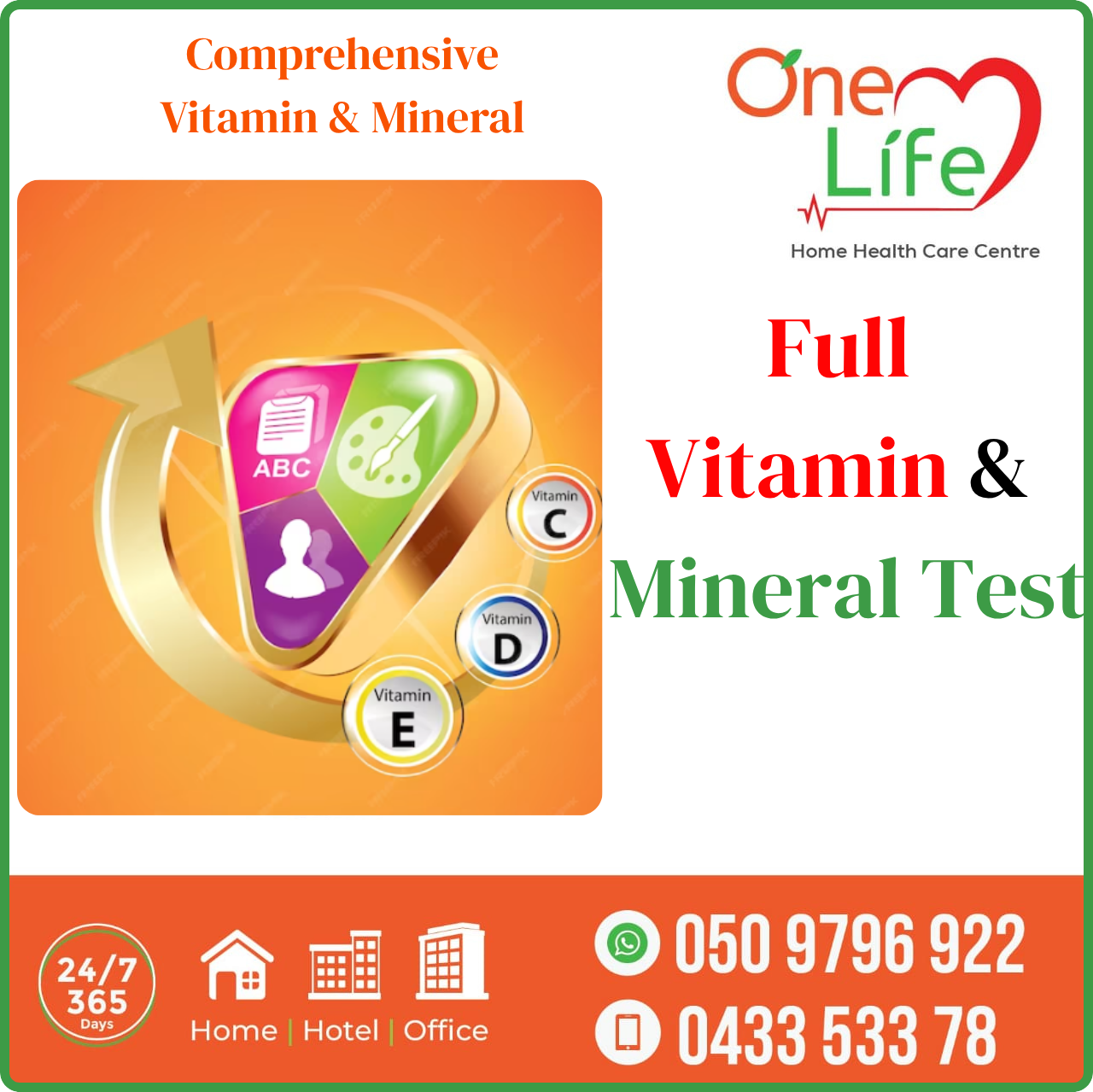 Full Vitamin And Mineral Blood Test