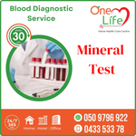 Mineral Test Price Aed 650 Dubai near me at home book now in dubai and uae